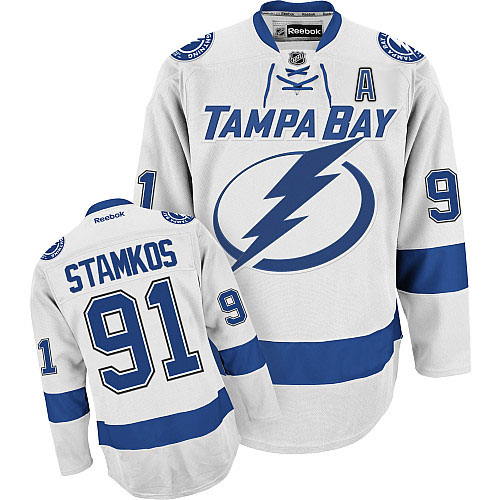 Discount and durable Tampa Bay Lightning 91 Steven Stamkos White NHL Hockey Jersey